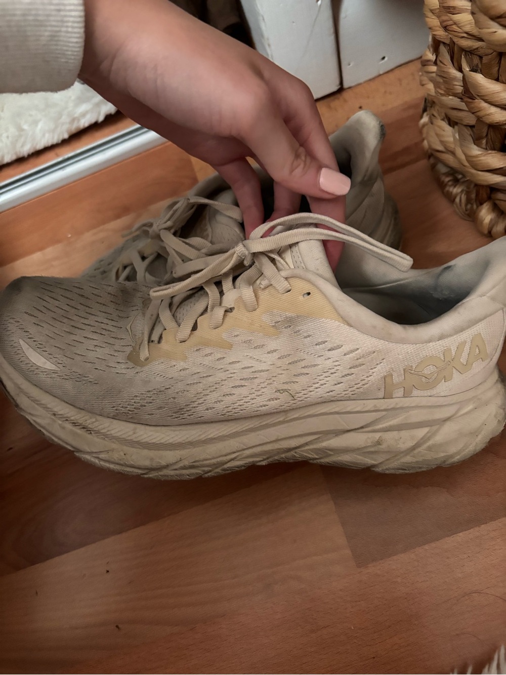 Hoka Women's Beige/Tan Running Sneakers